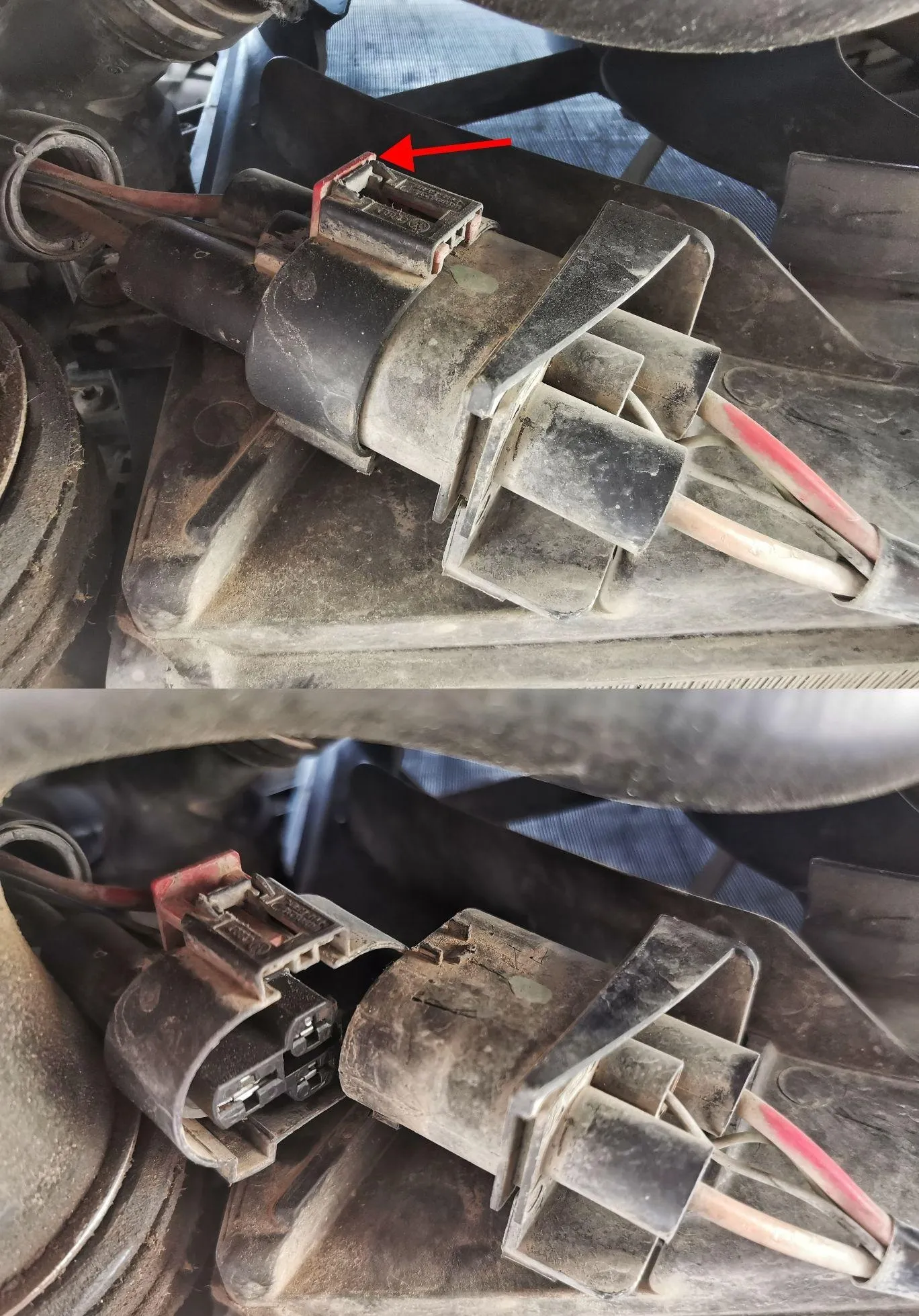 Radiator fan power connector