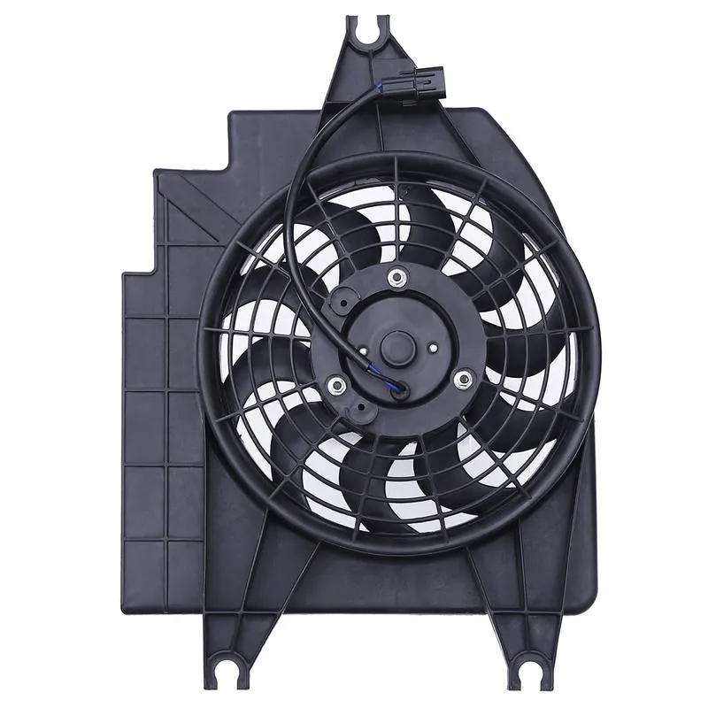 Yoonshan Radiator Fan for KIA RIO 1.3L/1.5L (2003-2005) Back_View(OE:97730-FD100,97730-FD000,0K30C-61-710D)