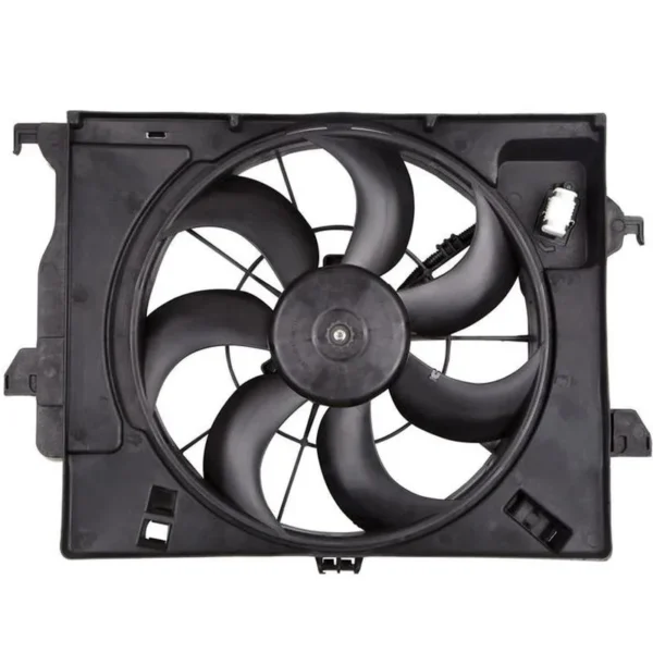 Yoonshan Radiator Fan for KIA RIO (2012-2017) Front_View(OE:25380-1R050,25380-1R390,25380-1W152,25380-1W612,25350-1W050,25350-1W052,25350-1R050,25386-1R140,25386-1R200)
