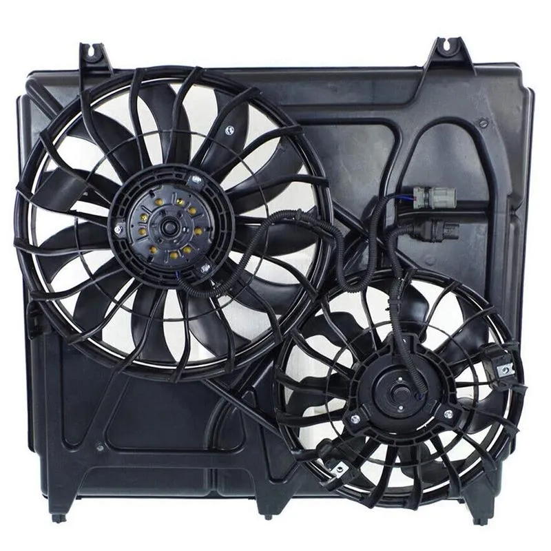 Yoonshan Radiator Fan for KIA SORENTO 3.5L Back_View(OE:25380-3E200,97731-3E600,25380-3E600,97786-3E600,25231-3E600,620-729,25350-3E600,25380-3E600,25386-3E600)