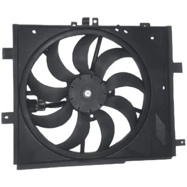 Yoonshan Radiator Fan for NISSAN VERSA (2012-2019) Front_View(OE:21481-3AB3A,21481-9KK0A,21481-EE90B,92120-EE90A)