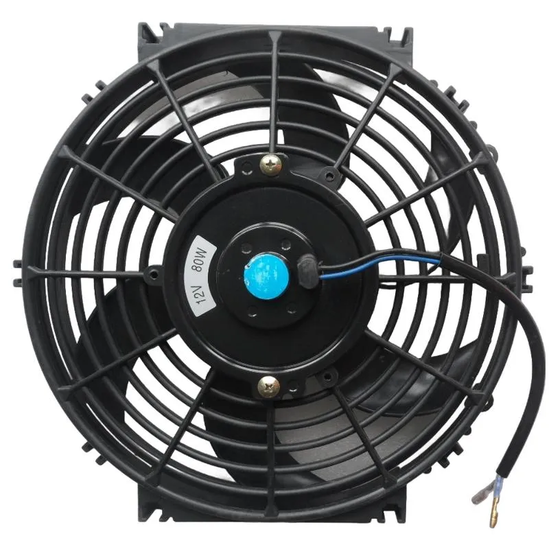 Yoonshan Universal Electric Radiator Fan 10 Inch Square Frame Curved Blade Front_View(For Bus Truck AC)