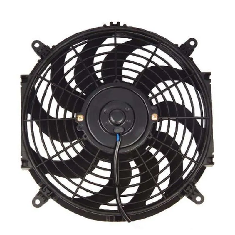 Yoonshan Universal Electric Radiator Fan 12 Inch Square Frame Curved Blade Back_View(For Bus Truck AC)