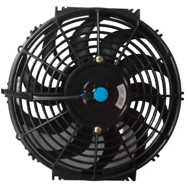Yoonshan Universal Electric Radiator Fan 12 Inch Square Frame Curved Blade Front_View(For Bus Truck AC)