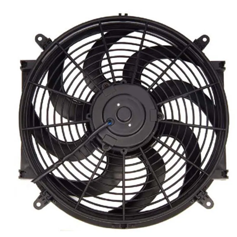 Yoonshan Universal Electric Radiator Fan 14 Inch Square Frame Curved Blade Back_View(For Bus Truck AC)