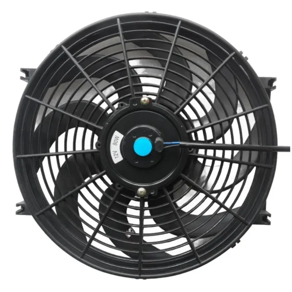 Yoonshan Universal Electric Radiator Fan 14 Inch Square Frame Curved Blade Front_View(For Bus Truck AC)