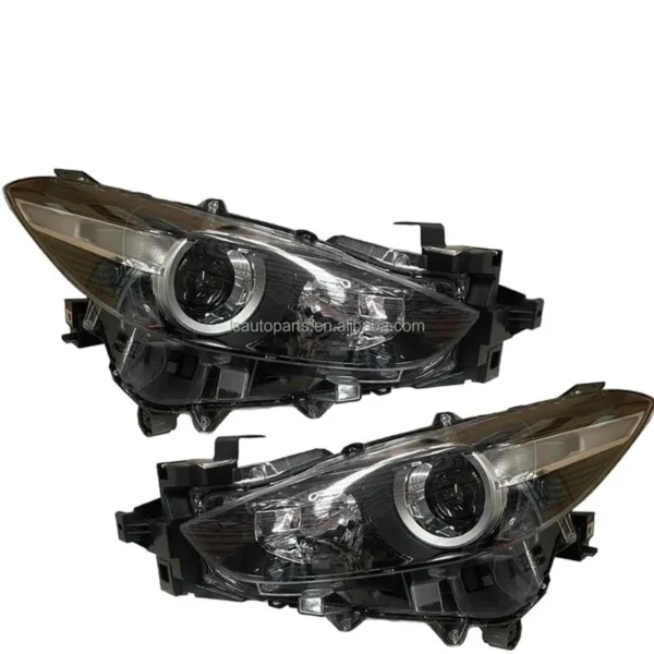 Yoonshan Head Light for MAZDA 3 (2017) Pair_Front_View(OE:BAPK-51-040F,BAPK-51-30F)