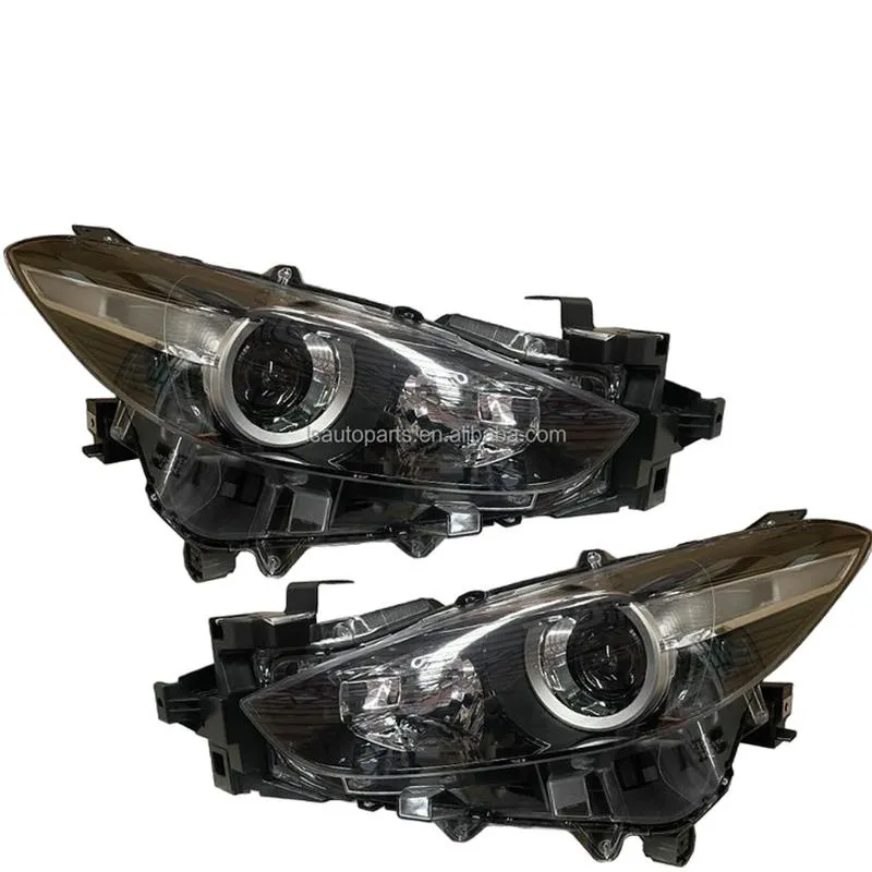 Yoonshan Head Light for MAZDA 3 (2017) Pair_Front_View(OE:BAPK-51-040F,BAPK-51-30F)
